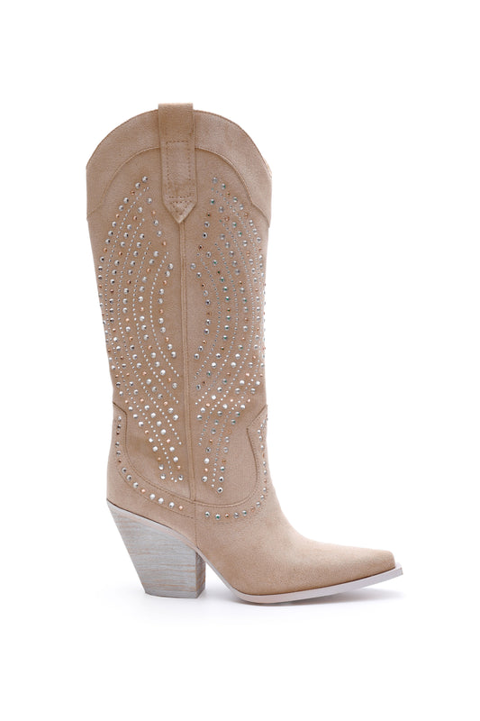 NANA - BEIGE BOOT SHOES (WHOLESALE) 12 PAIRS